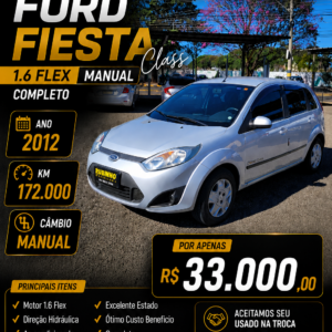 Fiesta Class 1.6 Flex Completo 2012